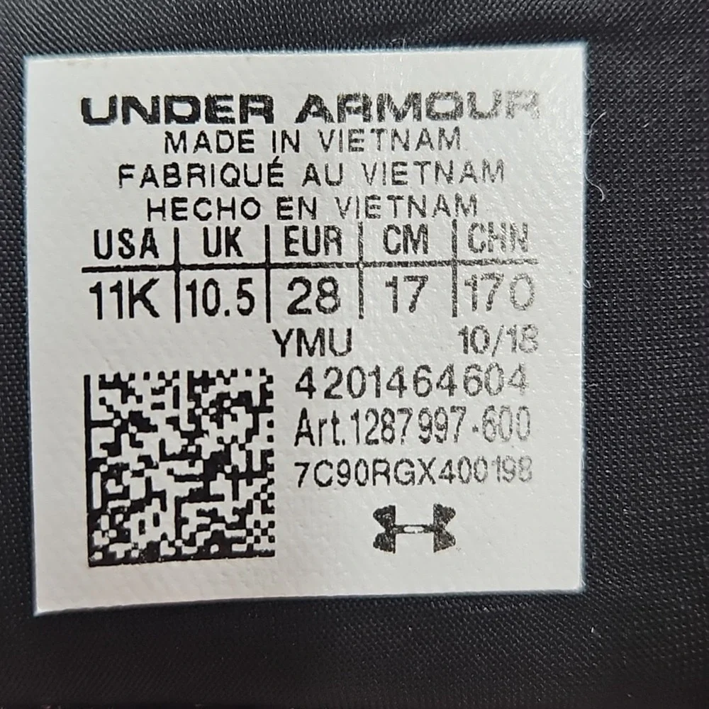 Under‎ Armour Ignite Girls Youth 11K Black Pink Slide Sandal Comfort